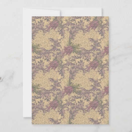 Monogram Initiaal P Elegant Floral Invite Kaart (Achterkant)