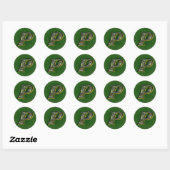 Monogram Initiaal P Madeliefjes Bloemkunst Ronde Sticker (Vel)