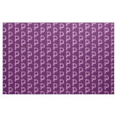 Monogram initiaal P paarse orchidee florale waterv Stof (Fat Quarter)