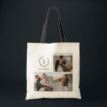 Monogram initiaal paar krans modern elegant tote bag<br><div class="desc">Monogram initiaal paar krans modern elegant familie huis cadeau gepersonaliseerde canvas tas ontwerp. Onderdeel van een modern eenvoudig stijlvol collectie.</div>