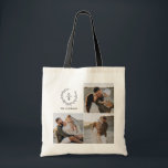 Monogram initiaal paar krans modern elegant tote bag<br><div class="desc">Monogram initiaal paar krans modern elegant familie huis cadeau gepersonaliseerde canvas tas ontwerp. Onderdeel van een modern eenvoudig stijlvol collectie.</div>