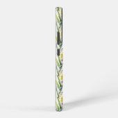 Monogram Initiaal Paarse Gele Wildflower Gift Haar Samsung Galaxy Hoesje (Rechterkant)