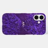 Monogram Initiaal Paarse witte vrouwelijke Abstrac Case-Mate iPhone Case (Achterkant (horizontaal))