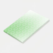 Monogram initiaal pastel olijfgroene gradiënt chic post-it® notes (Schuin)
