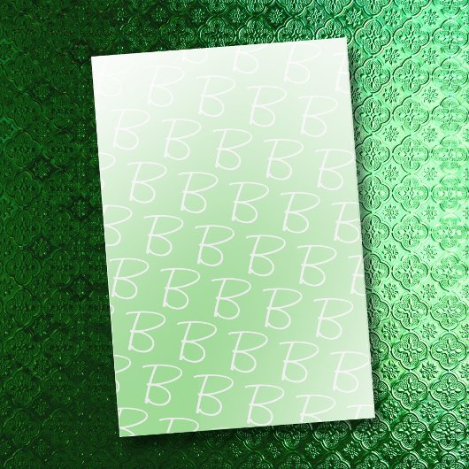 Monogram initiaal pastel olijfgroene gradiënt chic post-it® notes