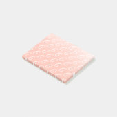 Monogram initiaal pastel oranje citrusvruchten mod post-it® notes (Schuin)