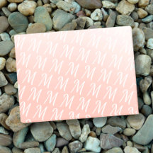 Monogram initiaal pastel oranje citrusvruchten mod