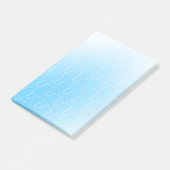 Monogram initiaal pastelblauw gradiënt modern post-it® notes (Schuin)