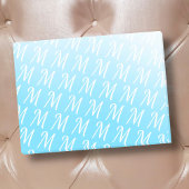 Monogram initiaal pastelblauw gradiënt modern post-it® notes