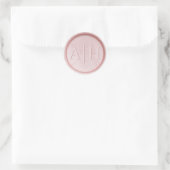 Monogram Initiaal Pearl Pink Wax Seal Sticker (Tas)