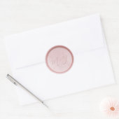 Monogram Initiaal Pearl Pink Wax Seal Sticker (Envelop)