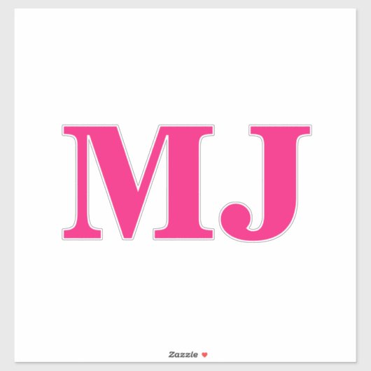 Monogram Initiaal Pin Vet Eigen naam Label Schatti (Vel)