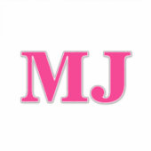 Monogram Initiaal Pin Vet Eigen naam Label Schatti (Voorkant)