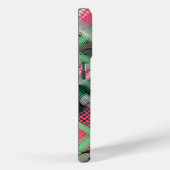 Monogram initiaal Plaid Tartan Rood Groen Feesteli Case-Mate iPhone Case (Achterkant / Rechts)