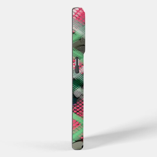 Monogram initiaal Plaid Tartan Rood Groen Feesteli Case-Mate iPhone Case (Achterkant / Rechts)