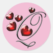 monogram initiaal Q stickers (Voorkant)
