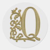 monogram initiaal Q stickers (Voorkant)