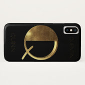 Monogram Initiaal Q zwart goud Case-Mate iPhone Case (Achterkant (horizontaal))