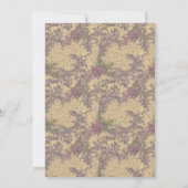 Monogram Initiaal R Elegant Floral Invite Kaart (Achterkant)