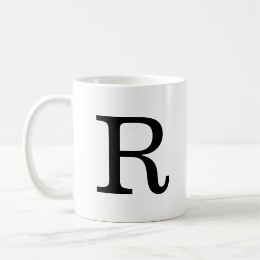 Monogram Initiaal R Klassieke Mok, 11 oz Koffiemok (Links)