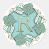 monogram initiaal R stickers (Voorkant)