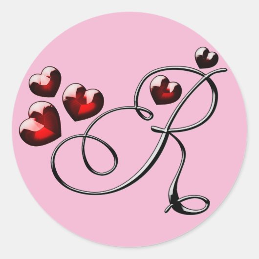 monogram initiaal R stickers (Voorkant)