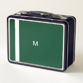 Monogram Initiaal Racing Green Stijlvolle Retro Bl (Achterkant)