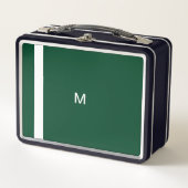 Monogram Initiaal Racing Green Stijlvolle Retro Bl (Voorkant)