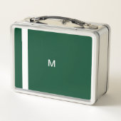 Monogram Initiaal Racing Groen Stijlvol Retro Blik (Achterkant)