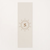 Monogram initiaal radiale zonnestraal neutraal ivo yogamat (Voorkant)