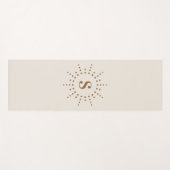 Monogram initiaal radiale zonnestraal neutraal ivo yogamat (Voorkant (horizontaal))