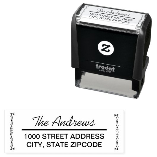 Monogram Initiaal Retouradres Zelfinktende Stempel (In situ)