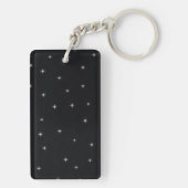 Monogram initiaal Retro Stars Aangepast Sleutelhanger (achterkant)