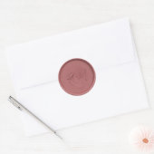 Monogram Initiaal  Roos Wax Seal Sticker (Envelop)