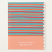 Monogram Initiaal  roze bloemmotief Planner (Achterkant)