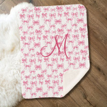 Monogram Initiaal Roze Bow Coquette Esthetische Me