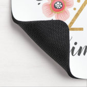 Monogram Initiaal Roze Girly Gold Letter Muismat (Hoek)