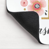 Monogram Initiaal Roze Goud Letter Y Muismat (Hoek)