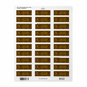 Monogram Initiaal S Goud Pioen Retouradres  Etiket (Full Sheet)