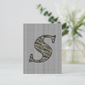 Monogram Initiaal S Hortensia Bloemen Briefkaart (Staand voorkant)