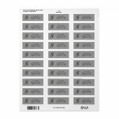 Monogram Initiaal S Hortensia Retouradres  Etiket (Full Sheet)