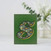 Monogram Initiaal S Madeliefjes Bloemkunst  Briefkaart (Staand voorkant)