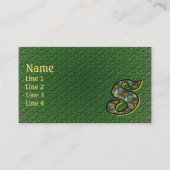 Monogram Initiaal S Madeliefjes Bloemkunst Visitekaartje (Voorkant)