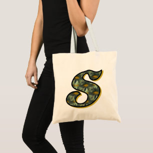 Monogram Initiaal S Madeliefjes Bloemstuk  Tote Bag