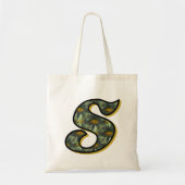 Monogram Initiaal S Madeliefjes Bloemstuk  Tote Bag (Voorkant)