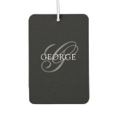 Monogram initiaal Script Auto Luchtverfrisser (Voorkant)