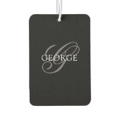 Monogram initiaal Script Auto Luchtverfrisser (Achterkant)