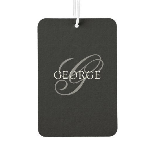 Monogram initiaal Script Auto Luchtverfrisser (Achterkant)