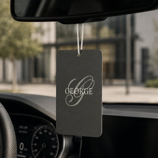 Monogram initiaal Script Auto Luchtverfrisser