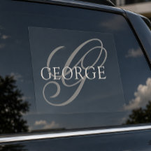 Monogram initiaal Script Auto